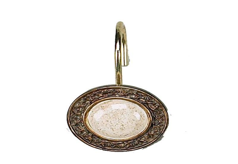 Carnation Home Fashions "Andover" Resin Round Shower Curtain Hooks Set of 12 - Multicolor