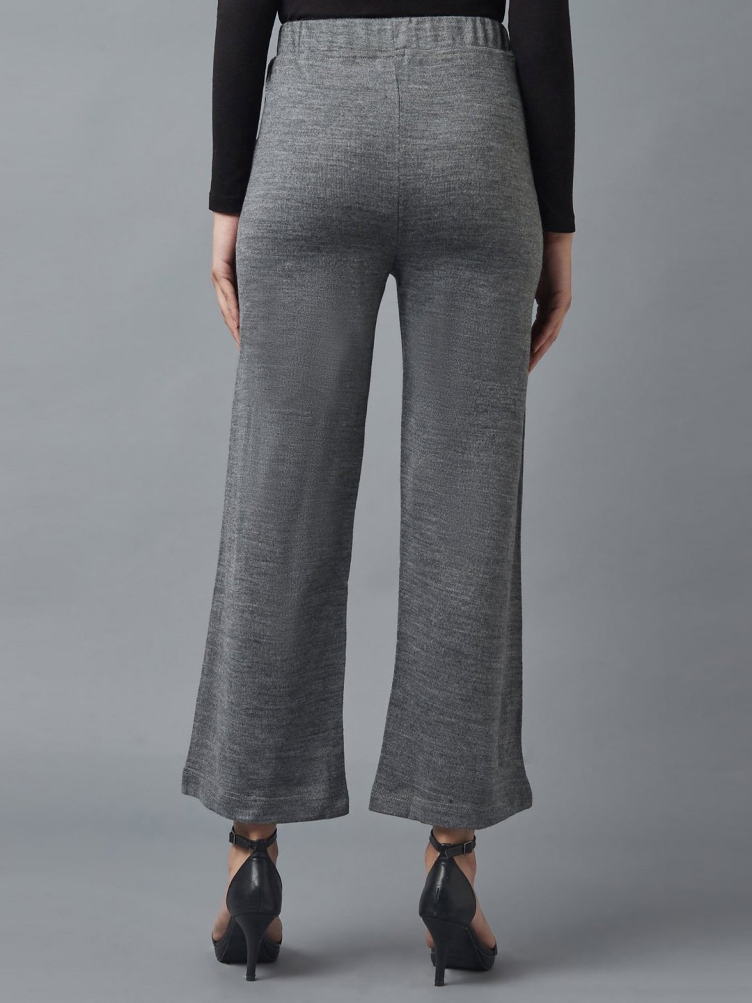Elleven Grey Plain Palazzos