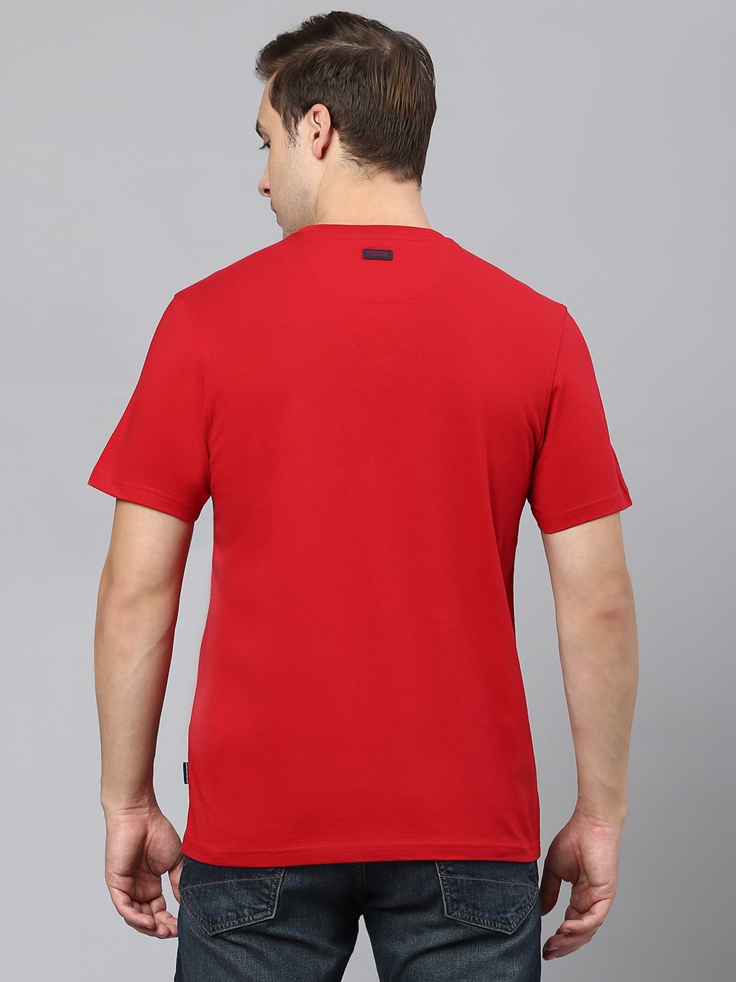 Beverly Hills Polo Club Red Regular Fit Cotton Crew T-Shirt