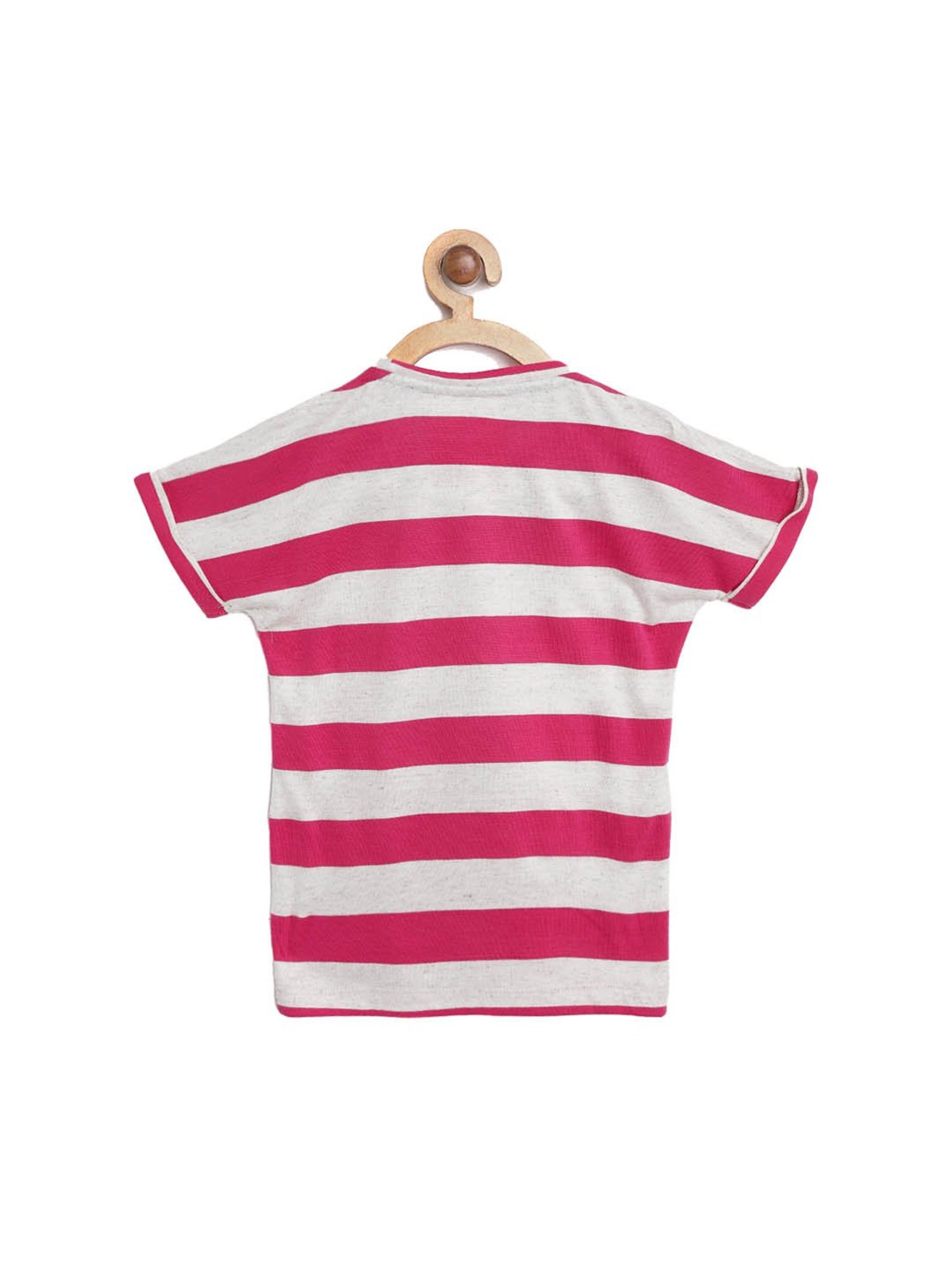Lazy Shark Kids Pink & White Embellished  Top with  Shorts