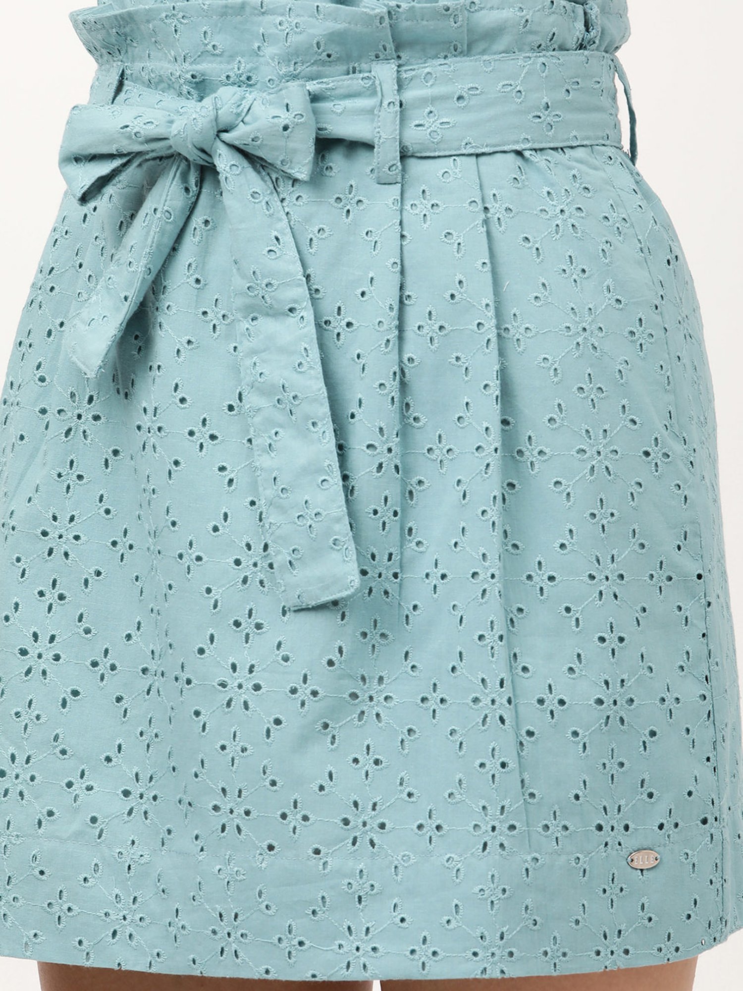 Elle Green Circular Mini Skirt