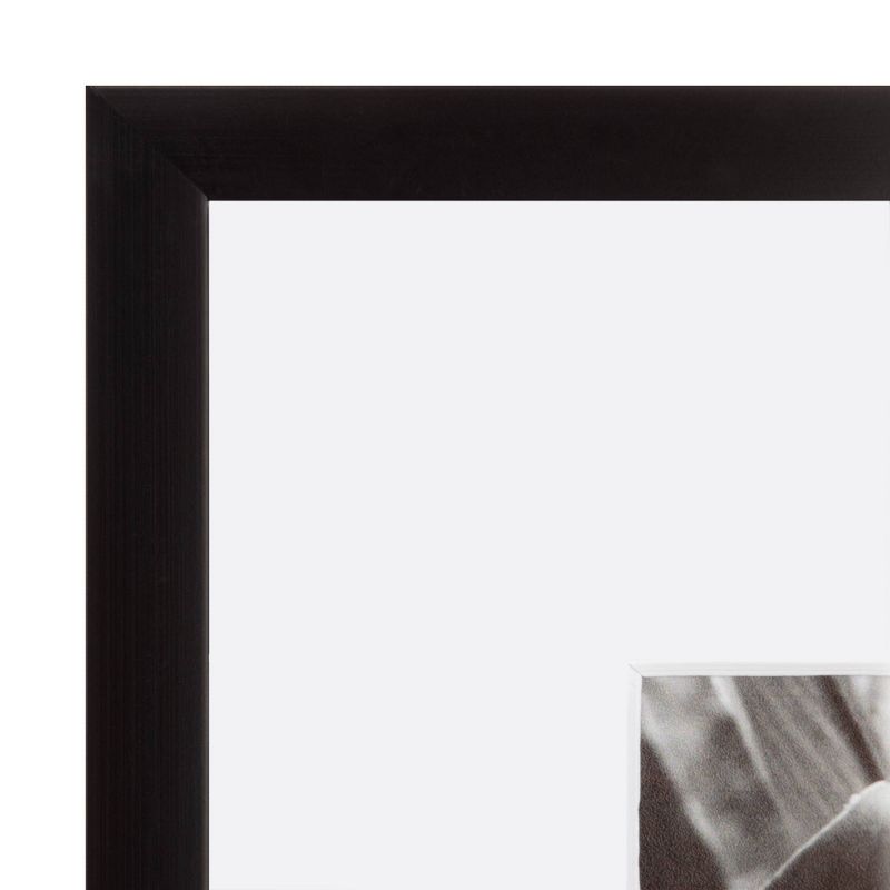 7pc Gallery Wall Frame Set with Decorative Art Prints and Hanging Template Black - Gallery Solutions