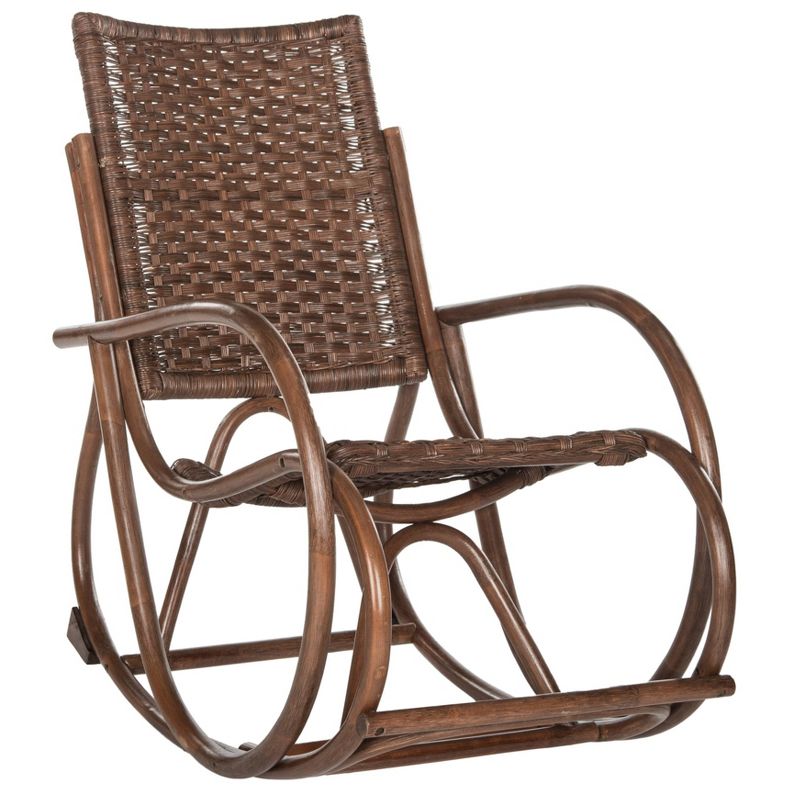Wooden Rocking Chair Brown - Benzara