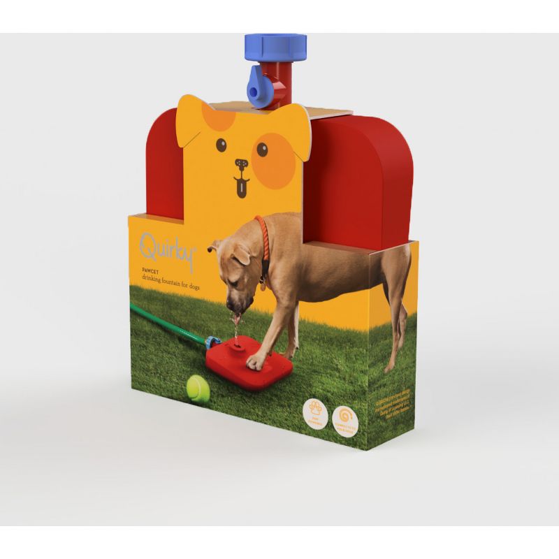 Quirky Pawcet Drinking Fountain For Dogs Red