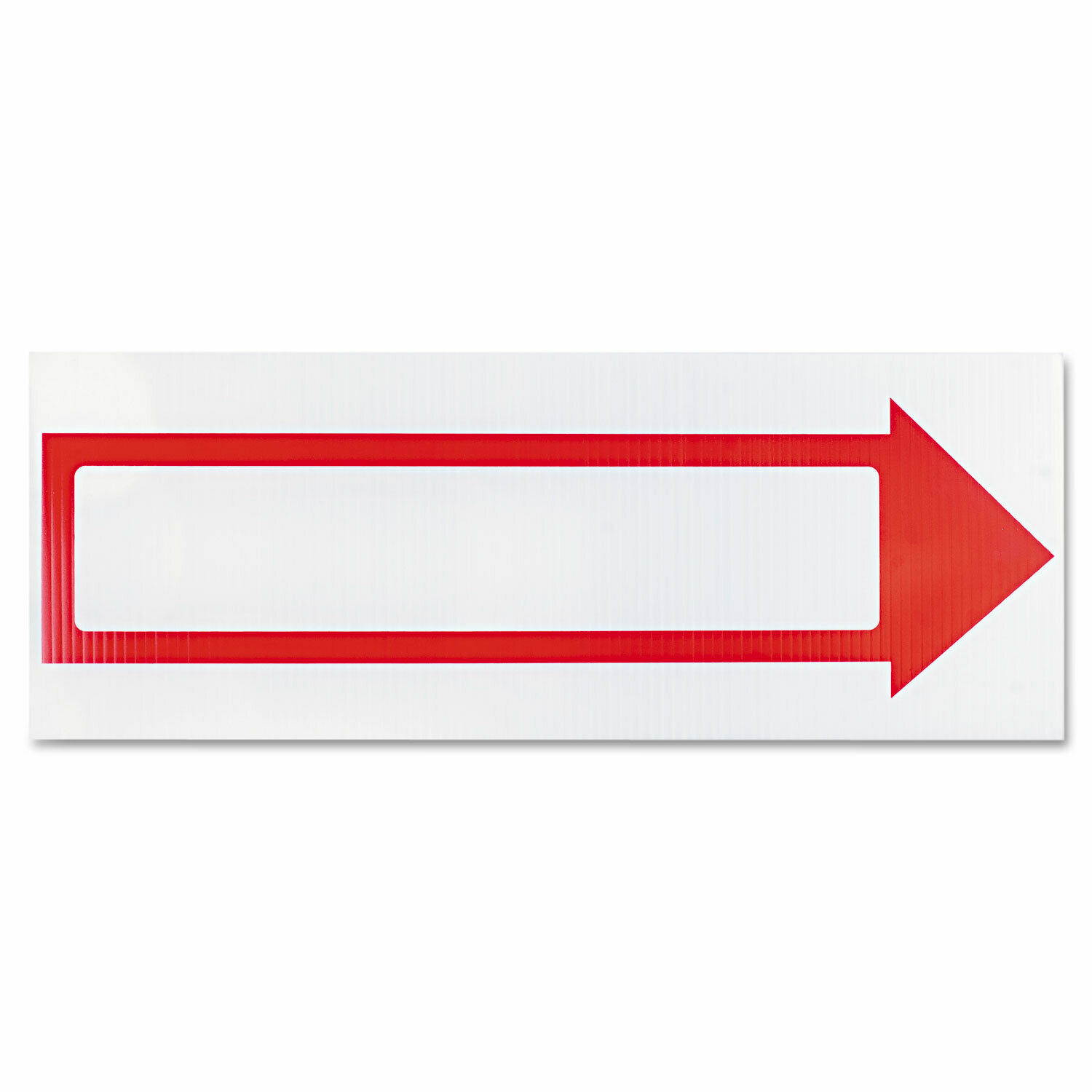 Cosco Stake Sign 6 x 17 Blank White with Printed Red Arrow 098056