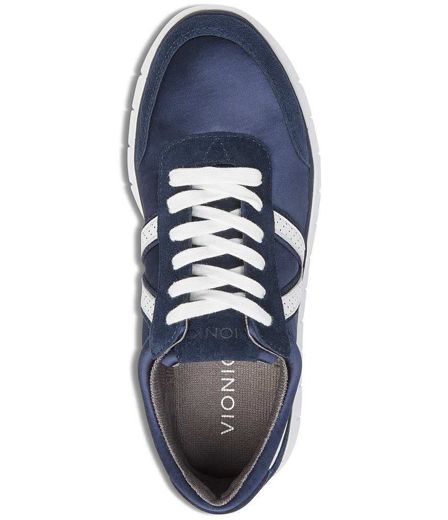 Vionic Nana Satin Leather Lace-Up Sneakers