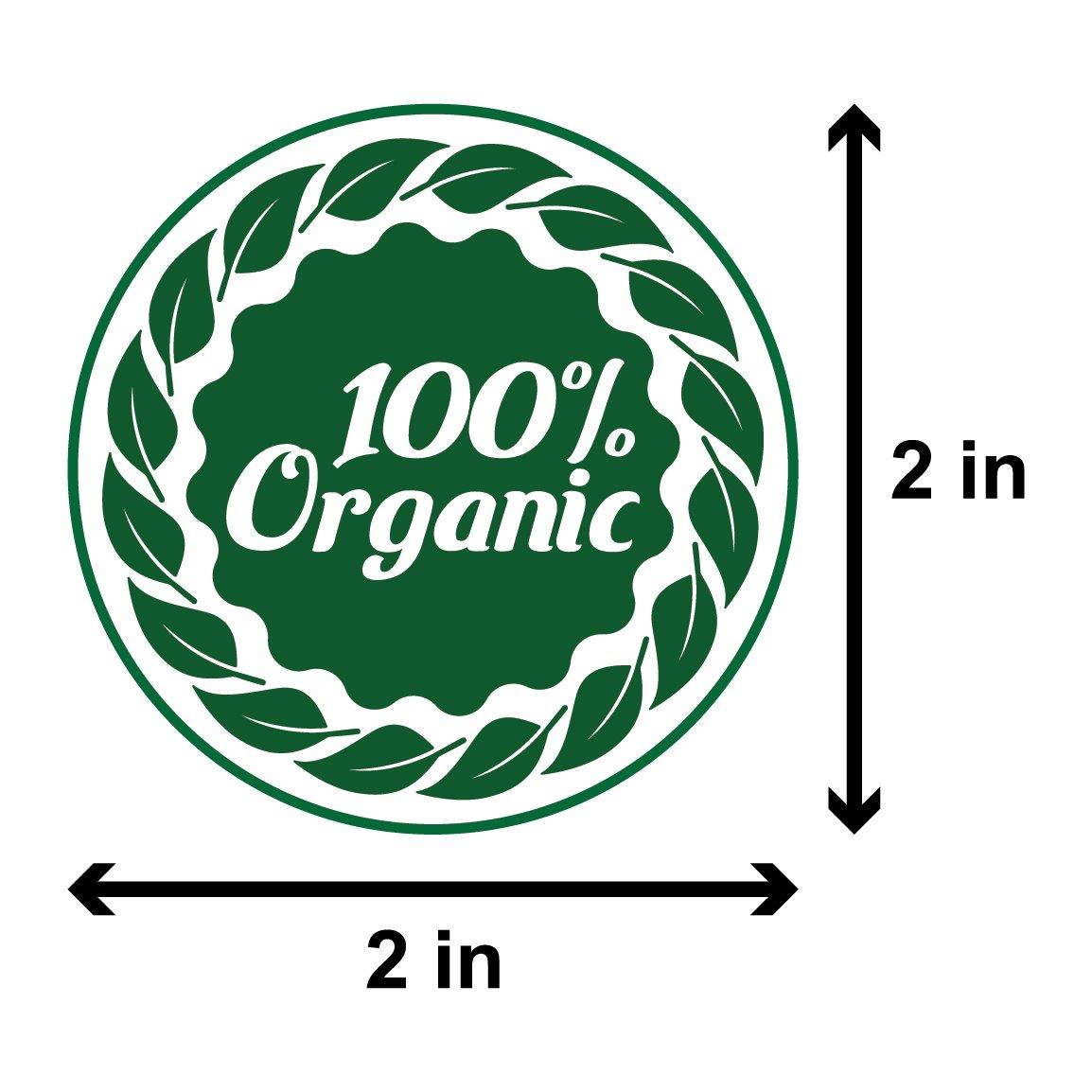 100% Organic 2 inch Round Labels Stickers Food Farm Farmers Market Fruit Stand 900 Labels