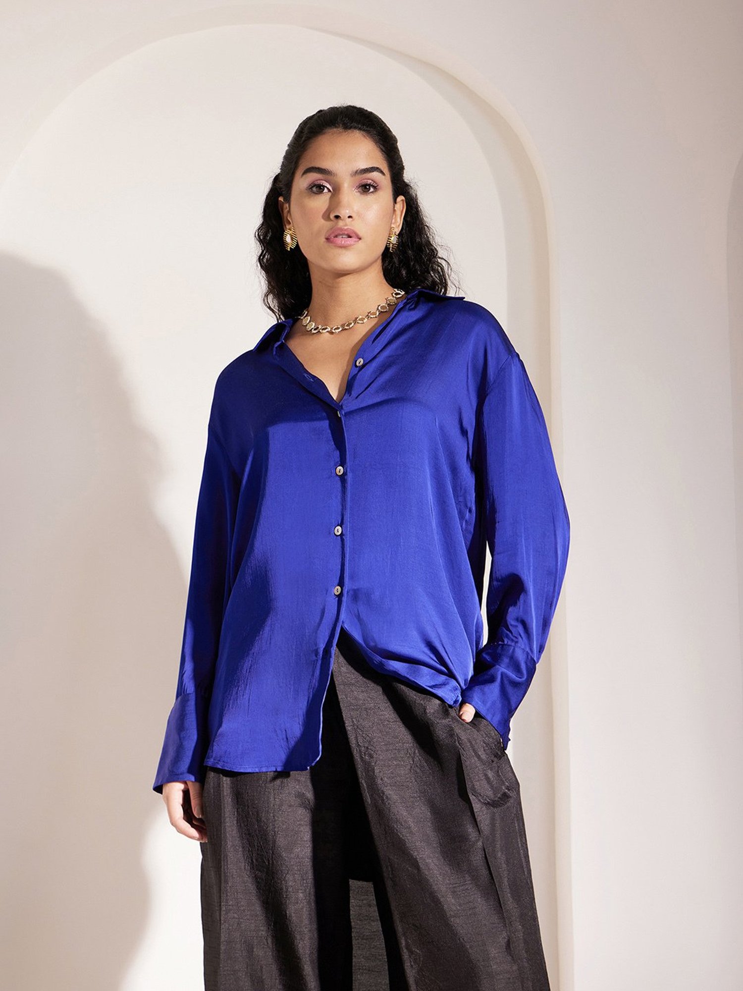 Fablestreet Blue Relaxed Fit Top