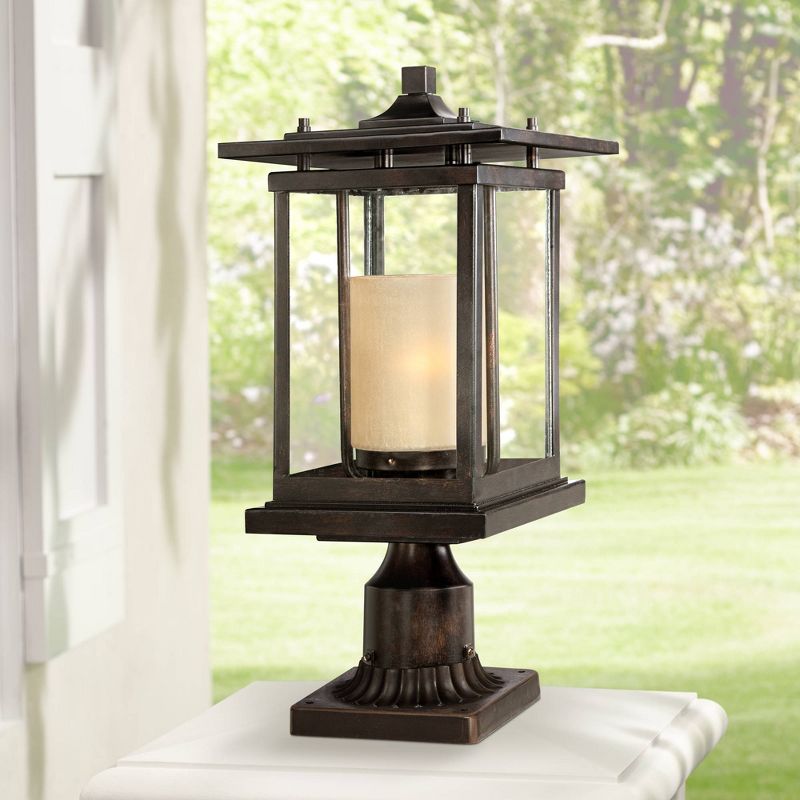 1 Light Outdoor Post Mount Black - Aurora Lighting