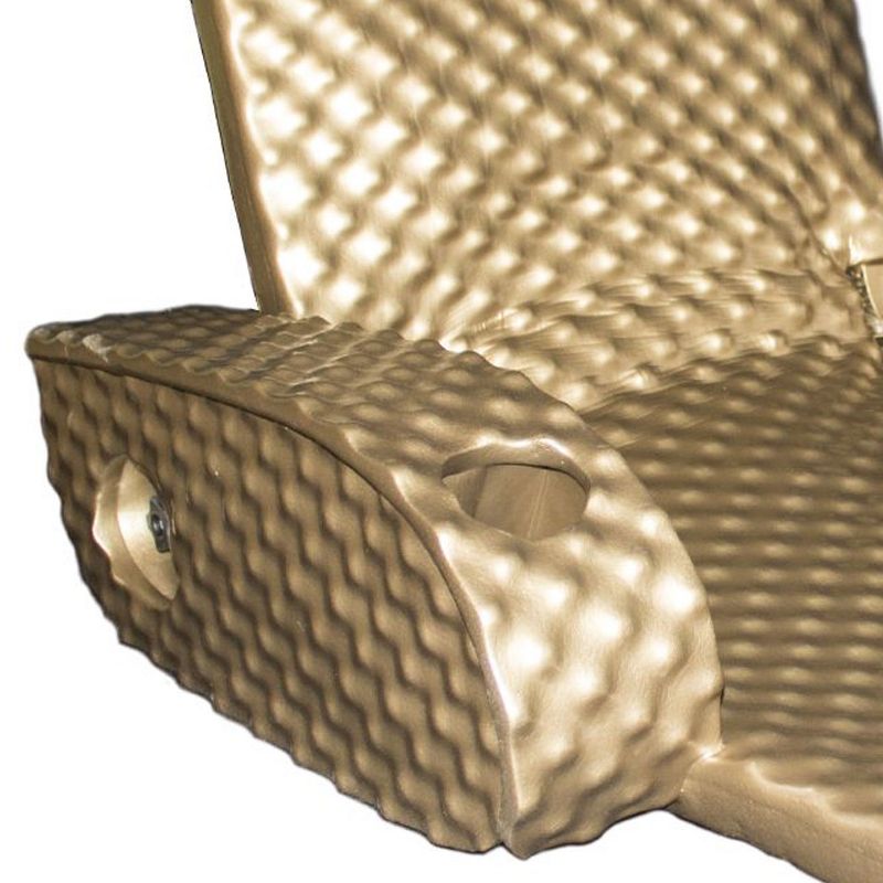 TRC Recreation Super Soft Portable Floating Swimming Pool Water Lounger Comfortable Adjustable Recliner Chair with 2 Armrest Cup Holders, Bronze