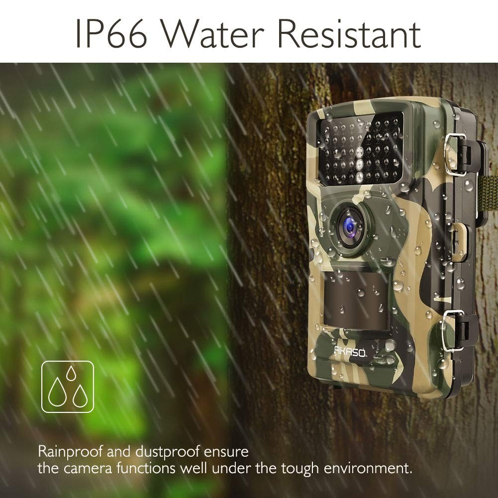 Campark Trail Camera 1080P Hunting Cam 14MP Wildlife Game Scouting Night Vision