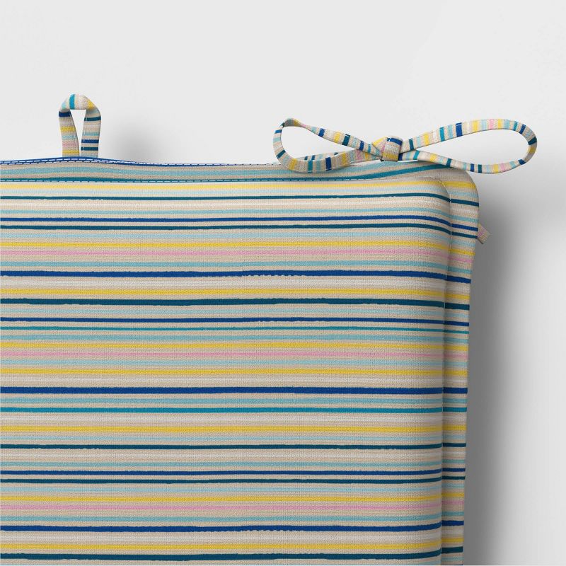 Seat Pad Cushion DuraSeason Fabric™ Joyful Stripe - Opalhouse™
