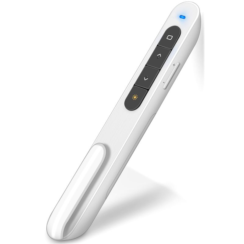 Red Light Wireless Presenter, Powered by AAA (Not Included) Hyperlink Volume Control Presentation Clicker, RF 2.4GHz PowerPoint Clicker Presentation Remote Control Slide Clicker