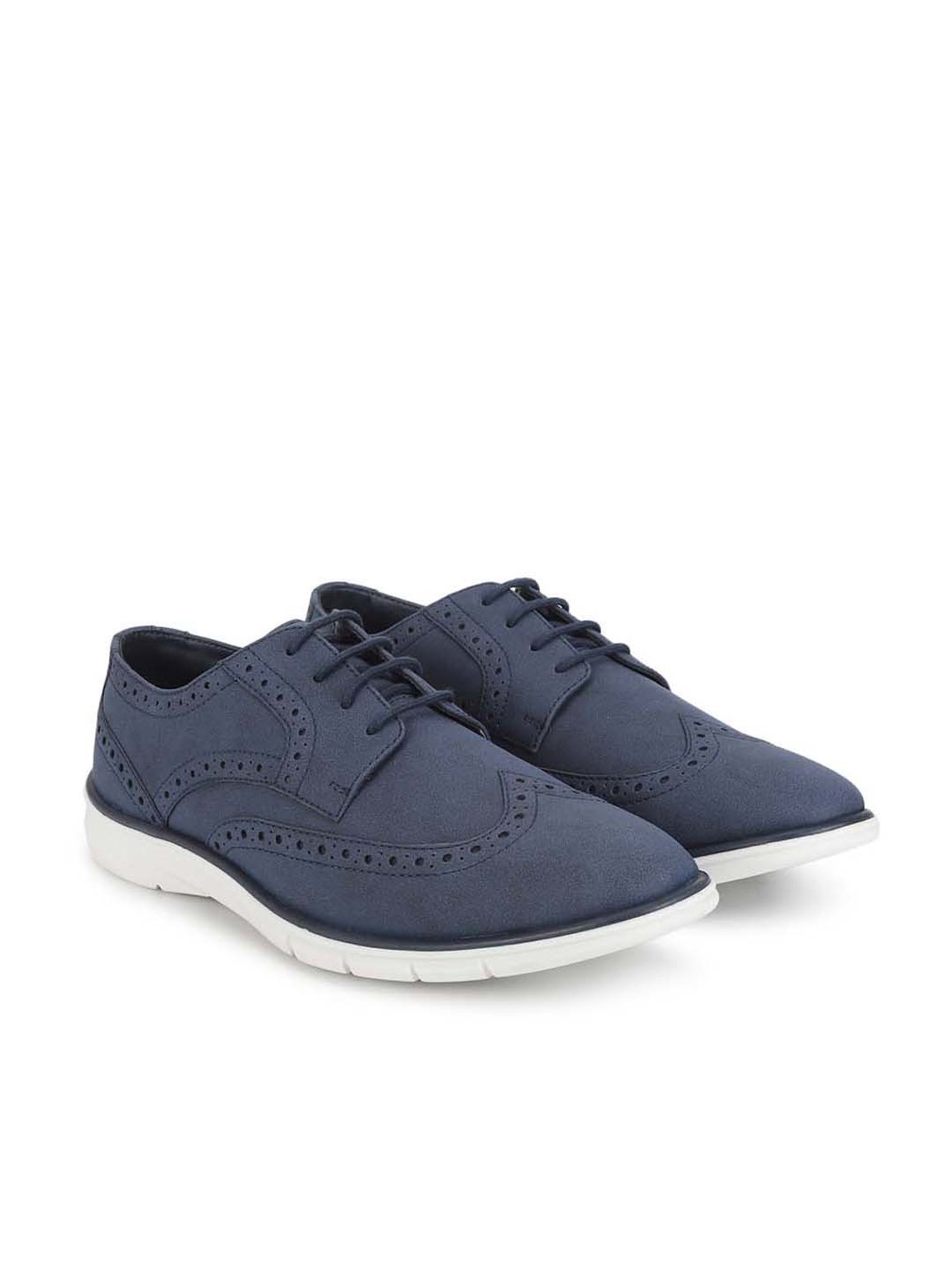 Yoho Men's Navy Brogue Shoes