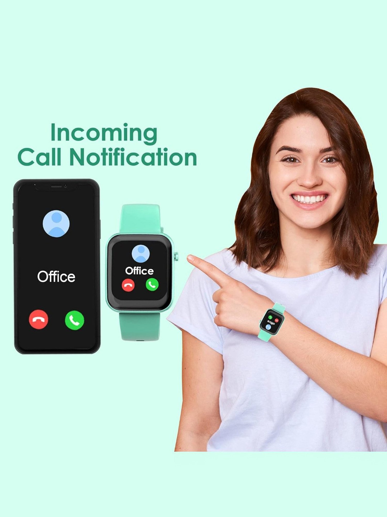 Probus P15 Full Touch Screen Smartwatch (Green)