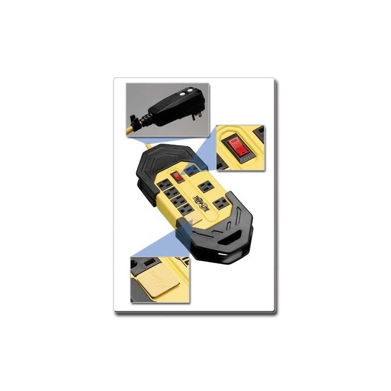 8 Outlet Safety Power Strip, 25ft Cord with GFCI 5-15P Plug, Hang Holes (TLM825GF)