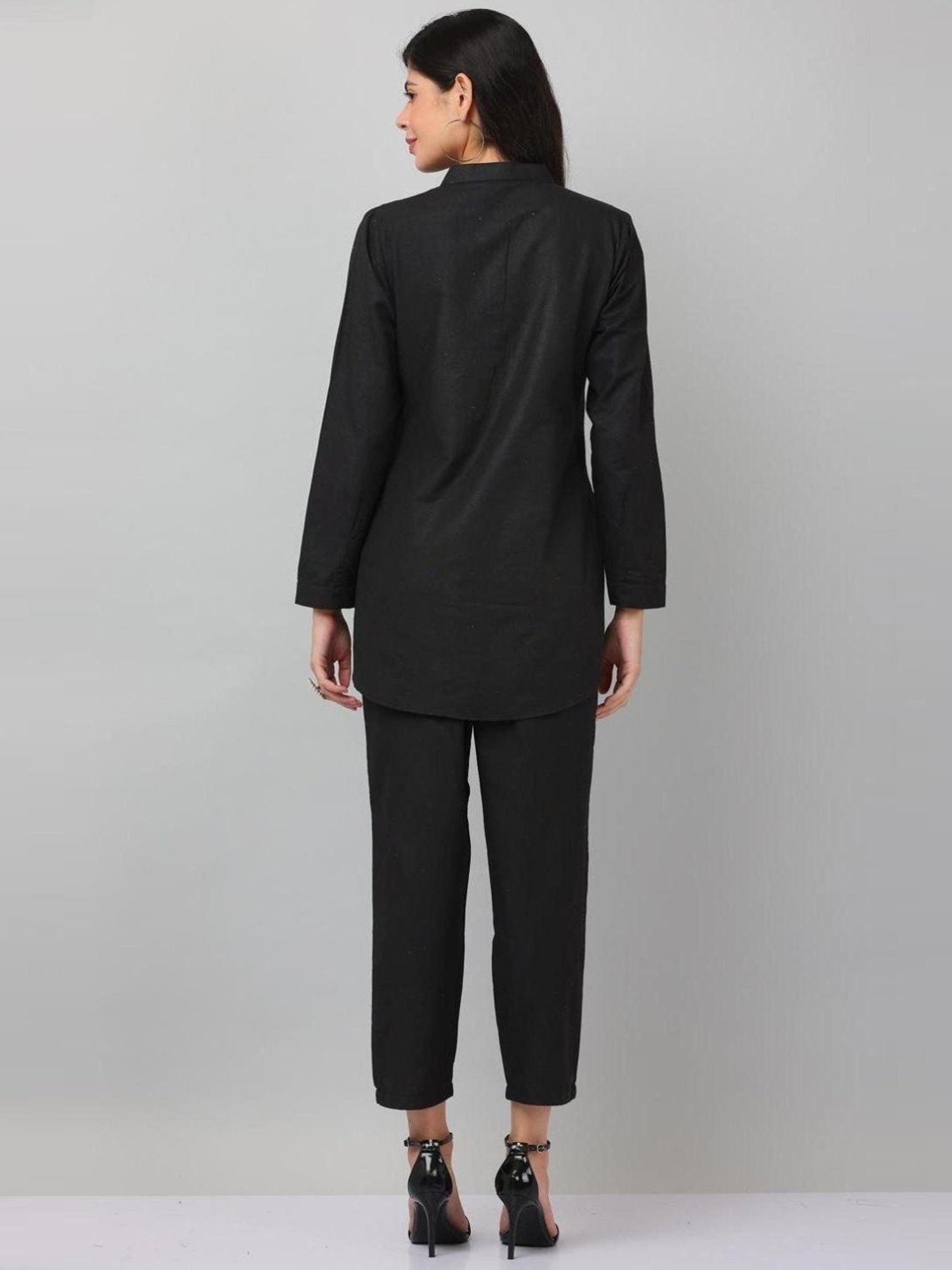 Kaanchie Nanggia Black Causal Wear Shirt and Pant Set