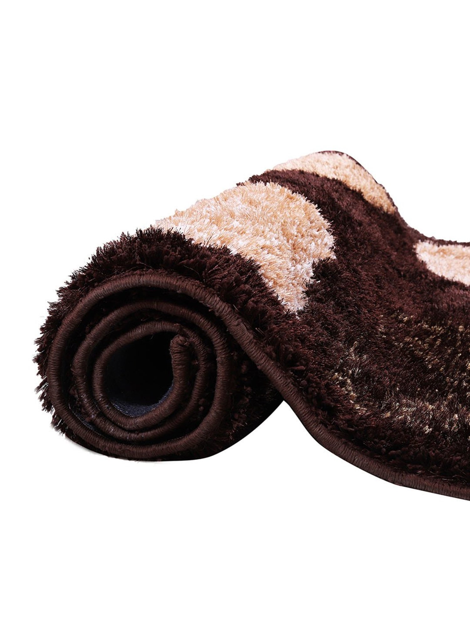 Romee Brown Polyester Geometric Carpets