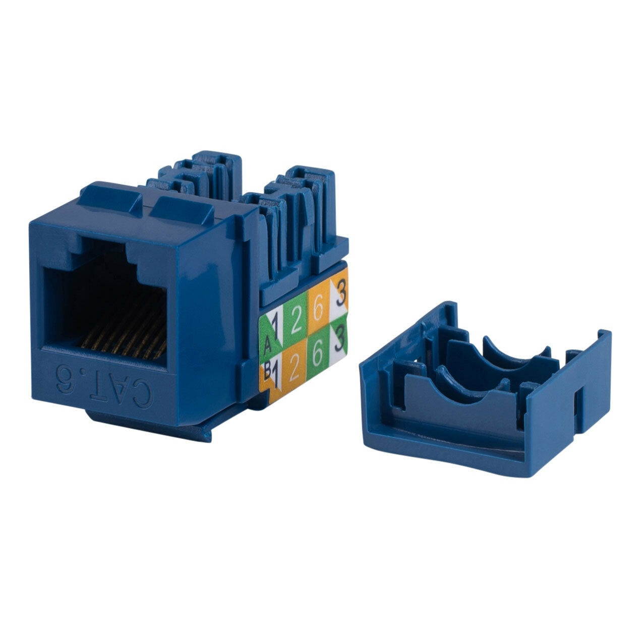 Platinum Tools 726BL-1 Cat 6 110 Keystone Jack - Blue - Each