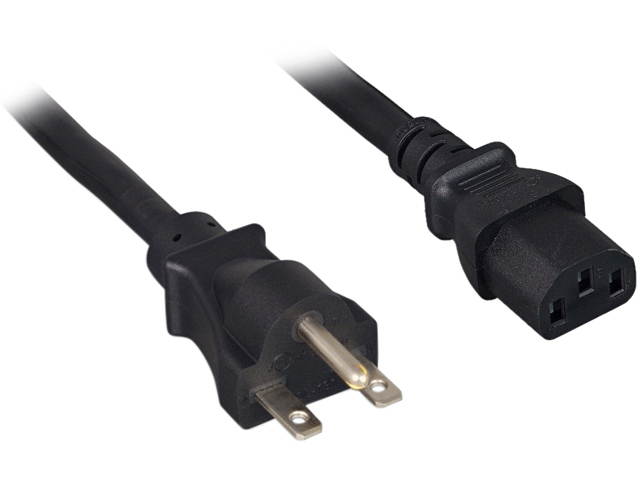 Nippon Labs 14 AWG AC Power Cord NEMA 6-15P to C13, SJT, 15A/250V, NEMA 6-15P to IEC-60320-C13, Black 3 ft. Power Cable