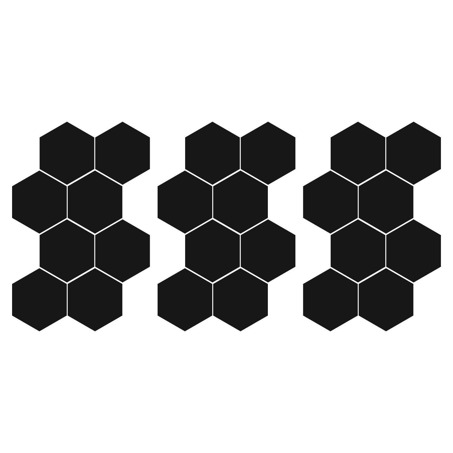 LiteMark 1 Inch Blue Hexagon Decals - Pack of 208