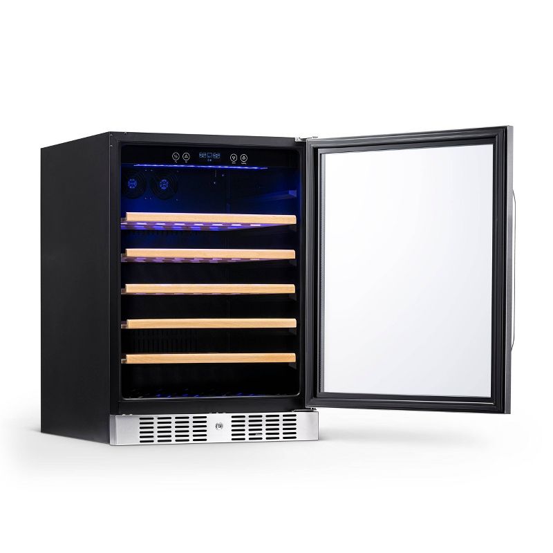 NewAir 52 Bottle Built-In Compressor Wine Cooler - Stainless Steel AWR-520SB
