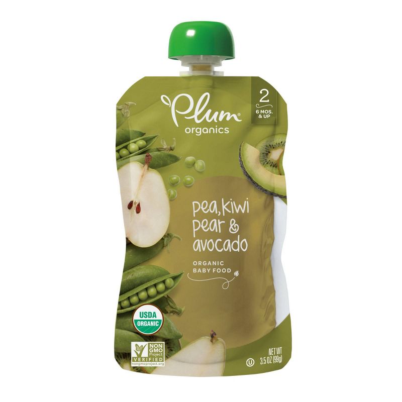 Plum Organics Pea Kiwi Pear & Avocado Baby Food Pouch - 3.5oz