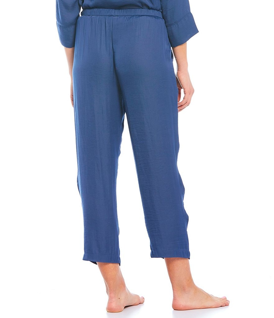 VAN WINKLE & CO. Solid Woven Coordinating Sleep Pants