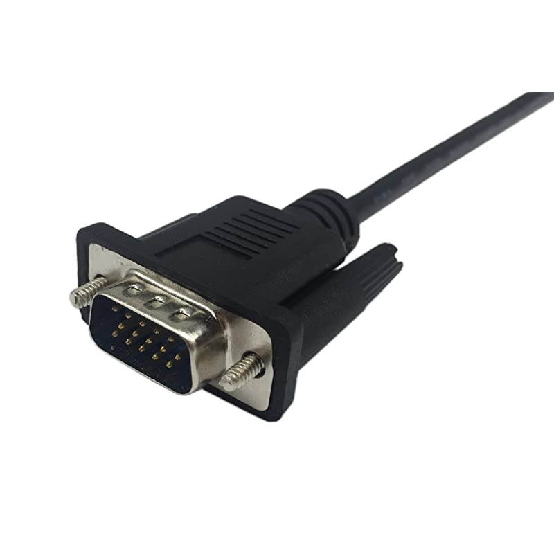 1ft VGA SVGA 15 Pin HD15 Male to Male Adapter Video Monitor Cable for PC Laptop TV Porjectormm