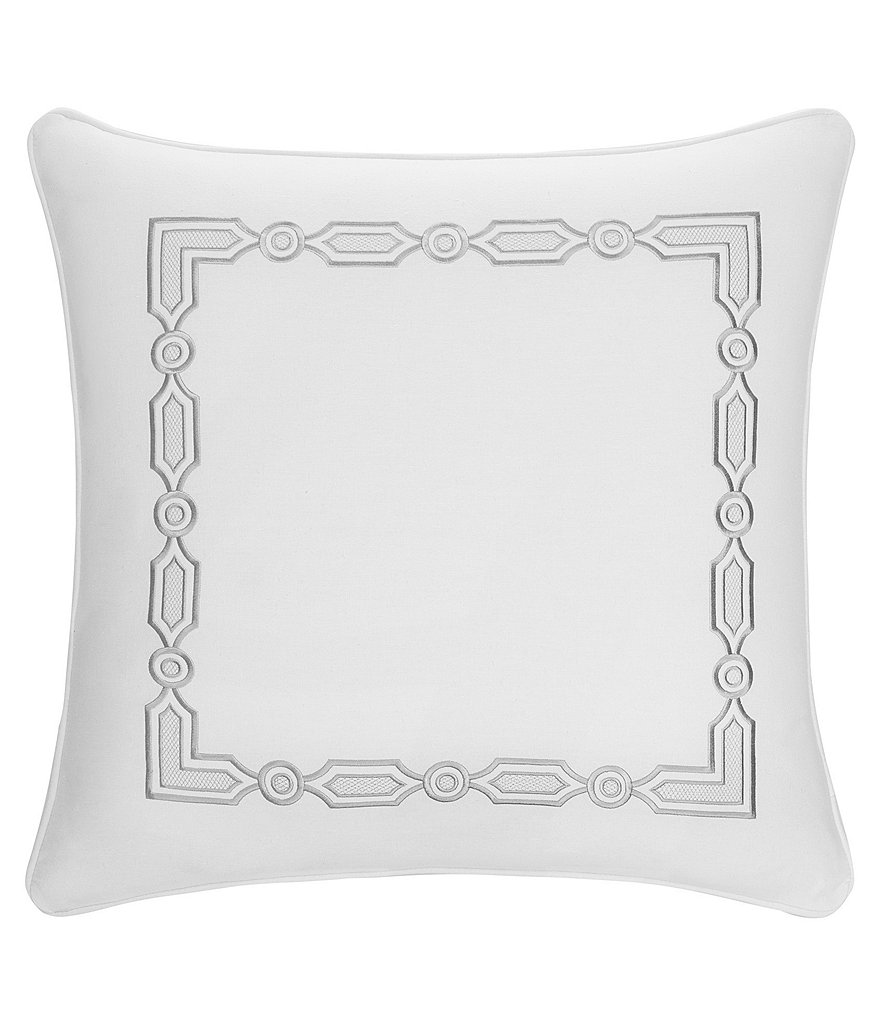 Rose Tree Julianne Embroidered Frame Square Pillow