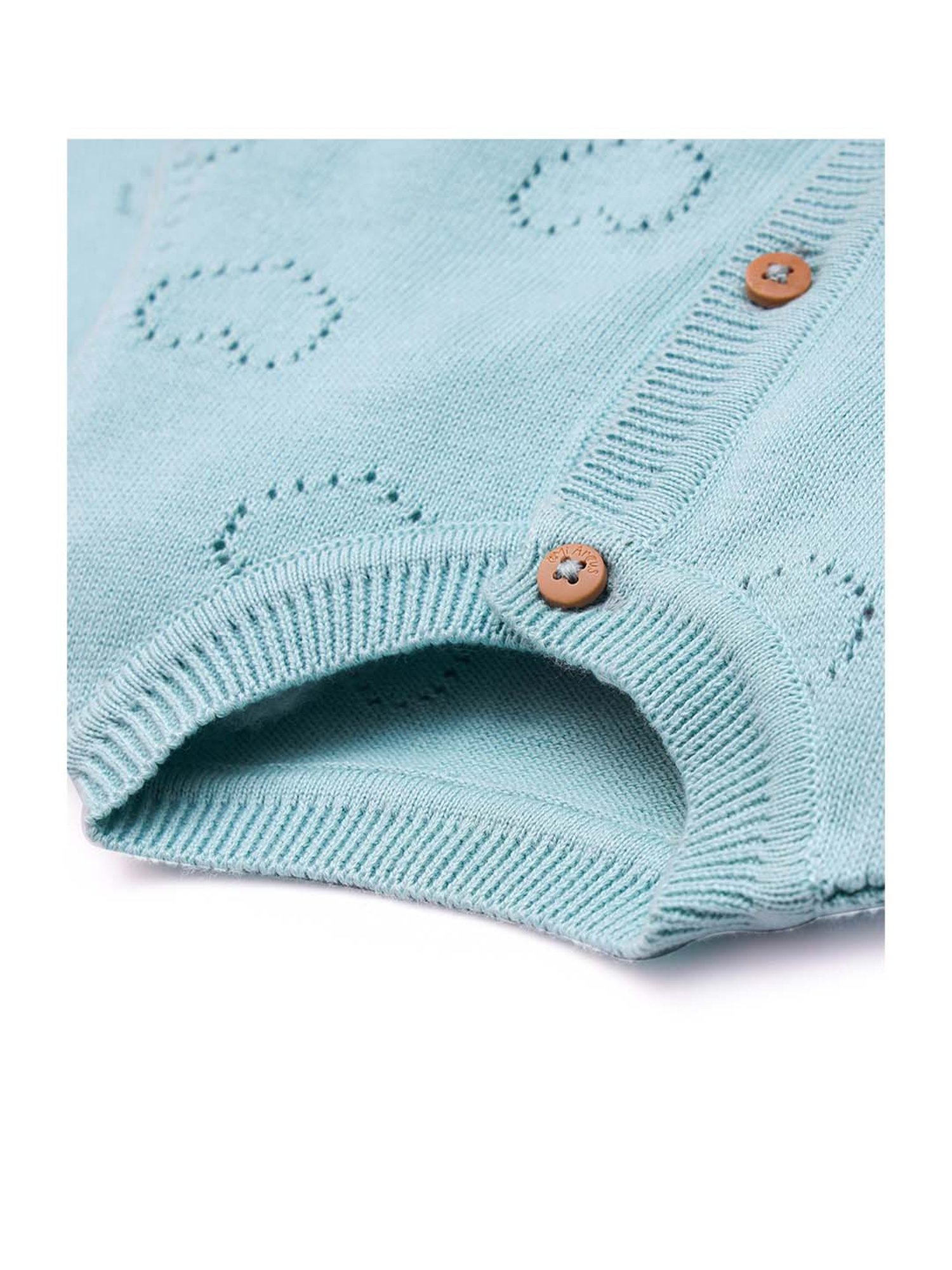 MINIKLUB Girls Green Self Design Full Sleeves Sweater