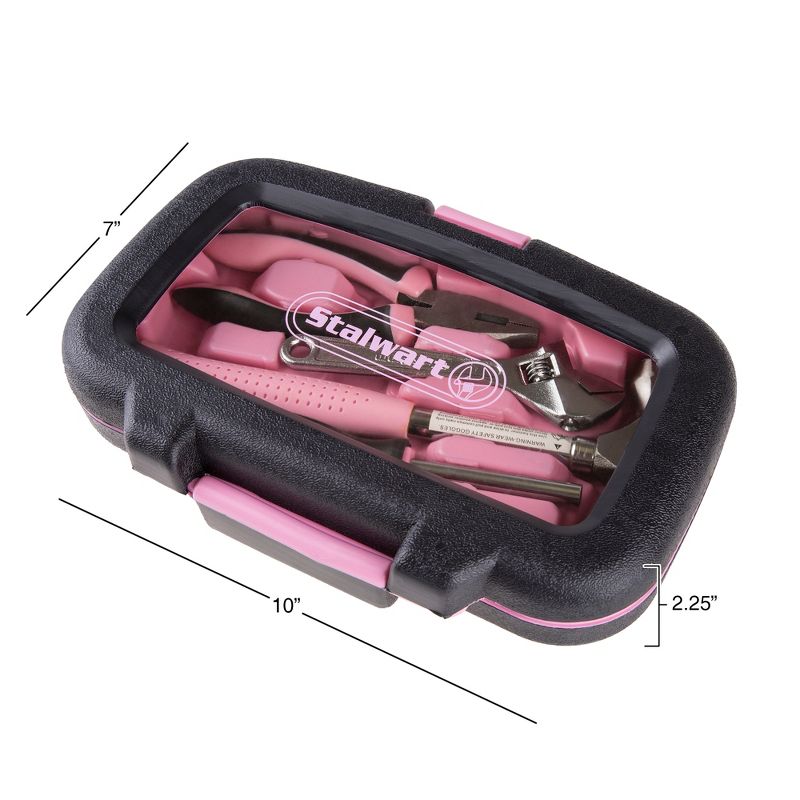 Stalwart 15pc Household Hand Tools Set Pink