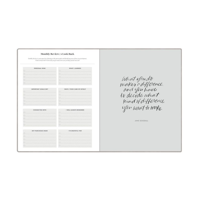 2021 The Everygirl Planner 8" x 10" Faux Leather Weekly/Monthly Bookbound Mist - Blue Sky