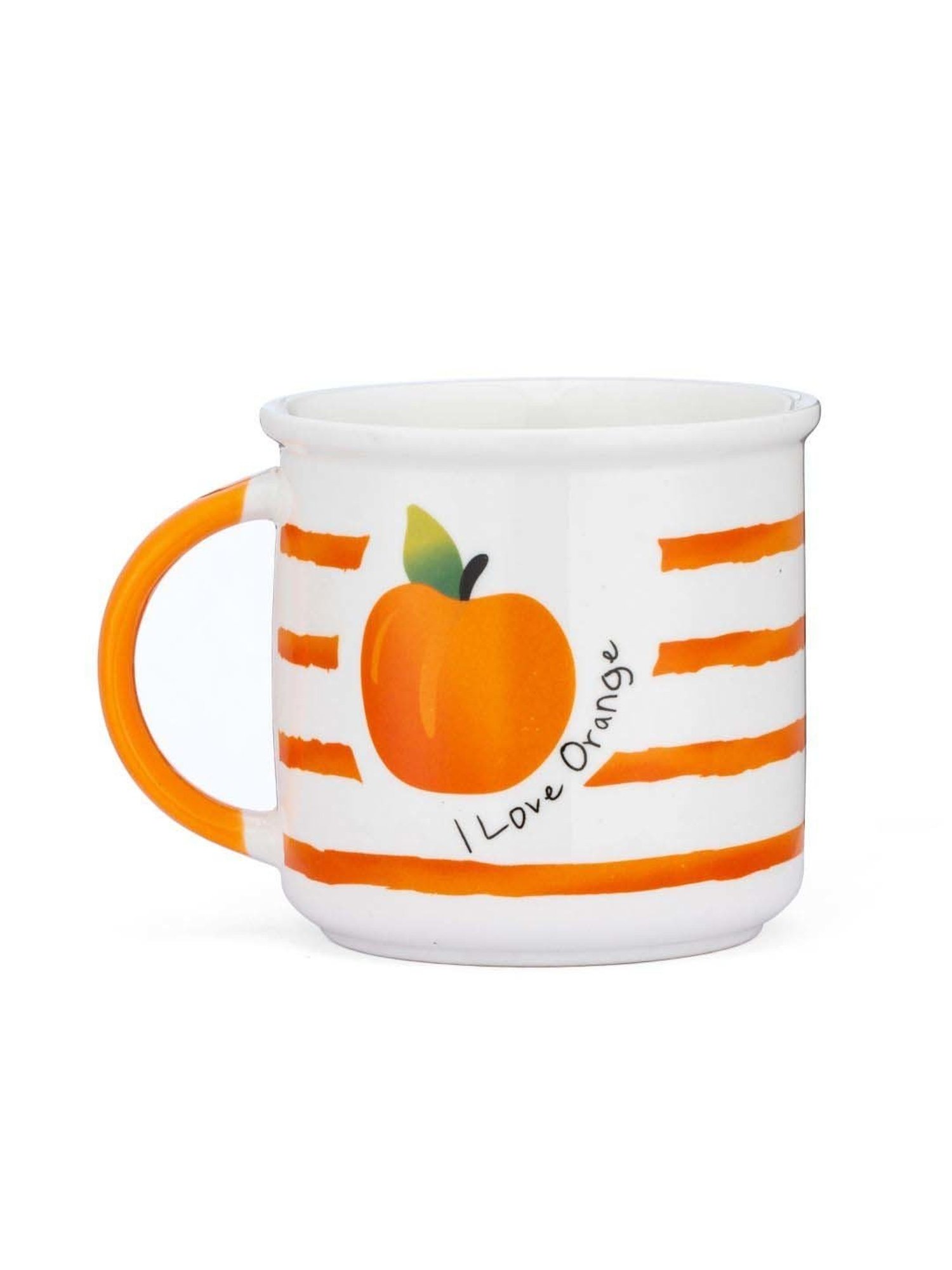 JCPL Marc White & Orange Ceramic Mug (0.35 L)