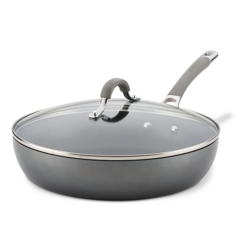 Circulon Elementum 12" Hard Anodized Aluminum Nonstick Deep Fry Pan Gray