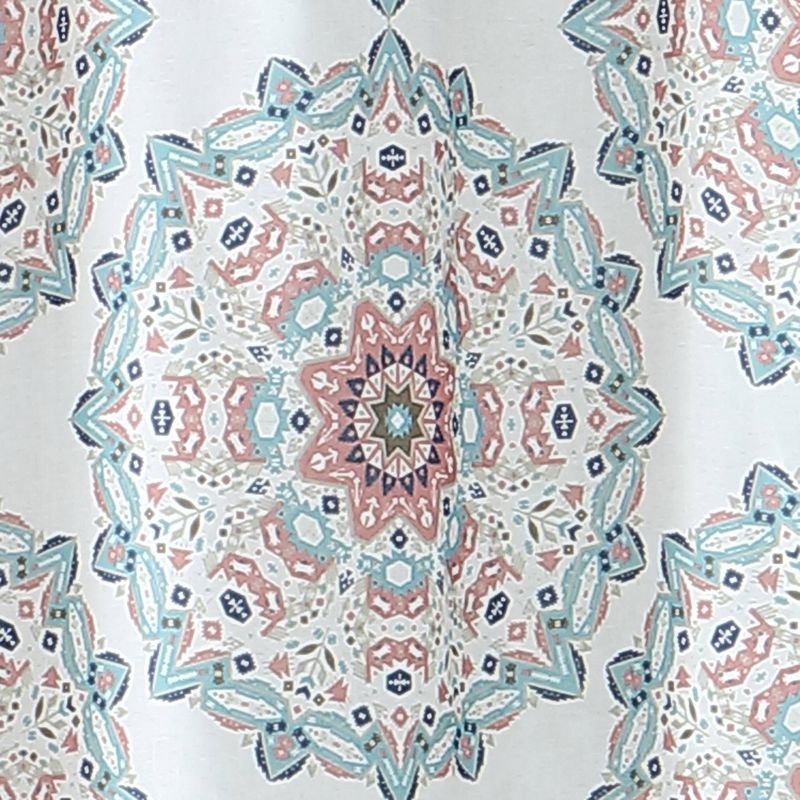 Medallion Shower Curtain Coral - Peach & Oak