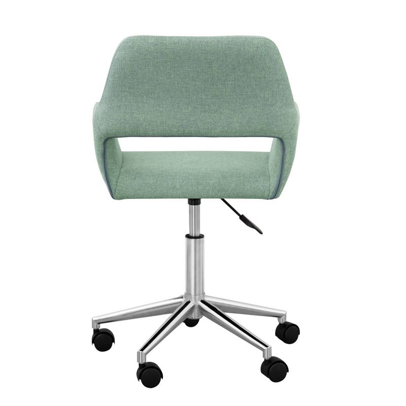 Fabric Swivel Home Office Chair with Adjustable Seat Height Mint - Versanora