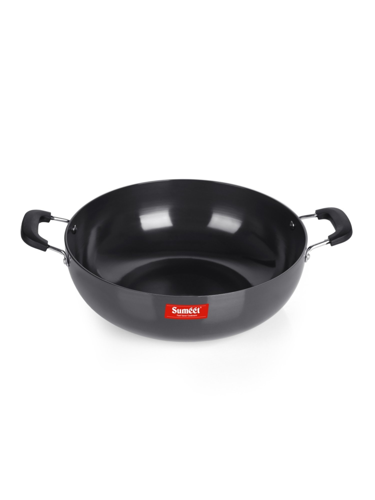 Sumeet 3mm Hard Anodized Deep kadai Big Size No. - 15 (28.5cm Dia. 4.5 LTR Capacity)