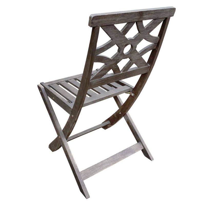 Crestview 3pc Folding Bistro Set - Brown - Courtyard Casual