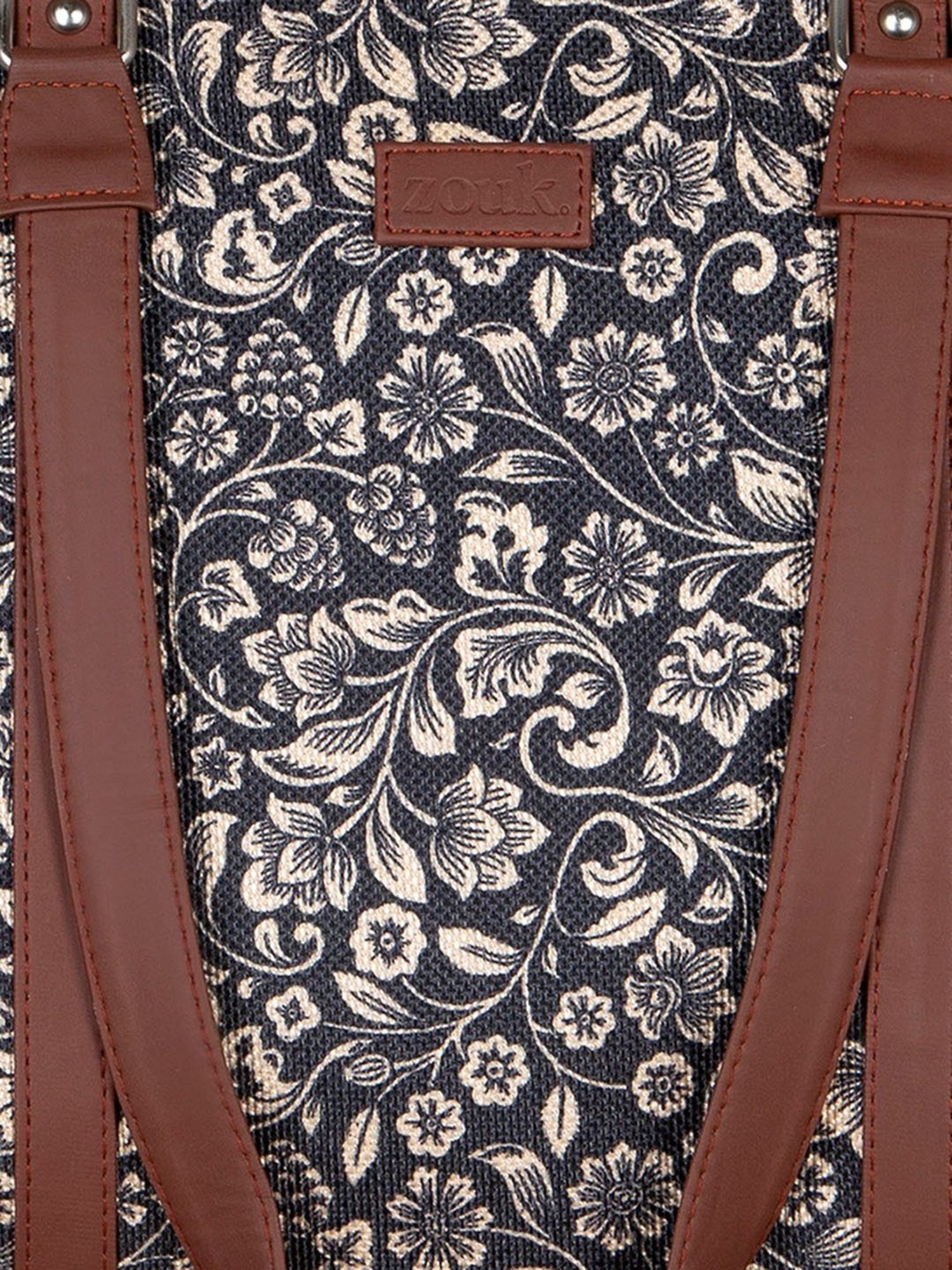 Ladies Office Bag for Women in Black Print for 15.6 Inch Laptop