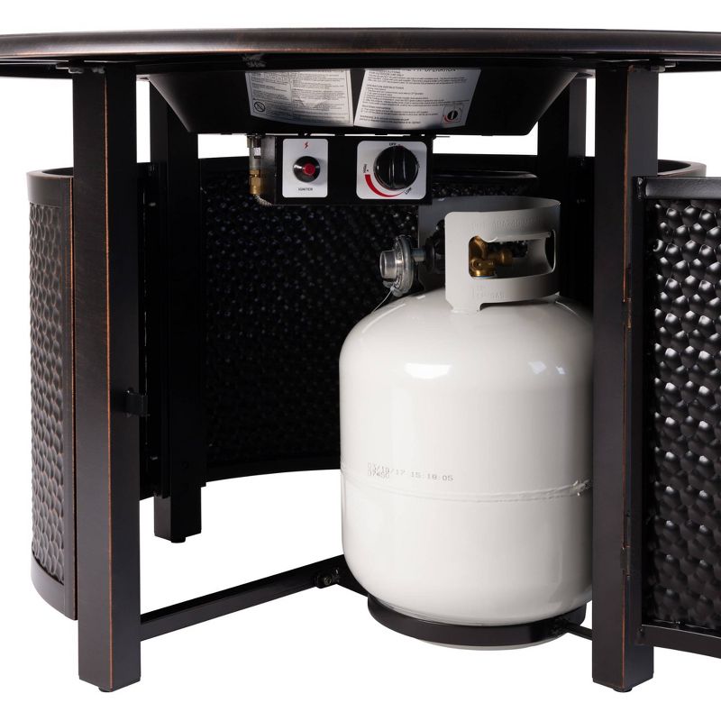 Weyland Round LPG Fire Pit - Antique Bronze - Fire Sense