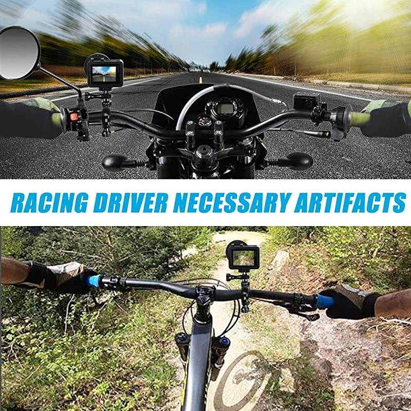 Version360&deg;Rotation and Lock Any Direction 0613inch AllAluminum BikeMotorcycle Handlebars Seat Post Ski Pole Mount for GoPro98Hero7HERO6 BlackHERO5 Black4HD DJI Osmo Action Cam