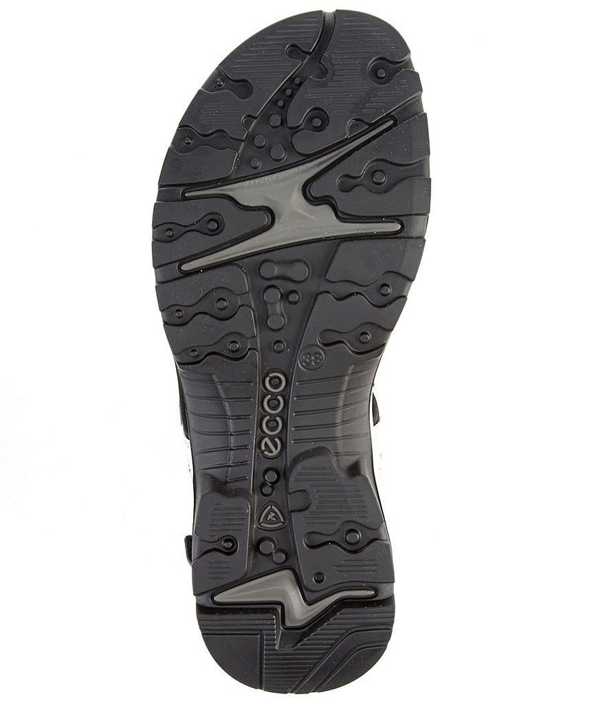 ECCO Offroad Suede Leather Hook-and-Loop Banded Sandals