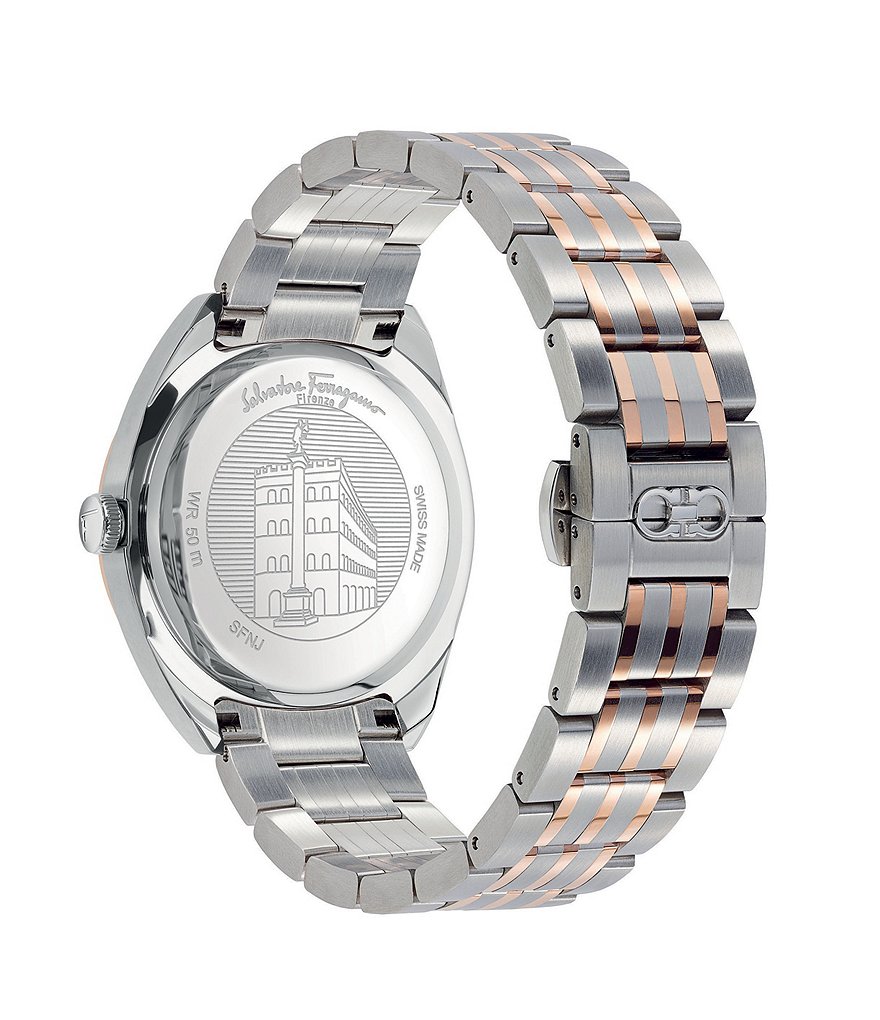Salvatore Ferragamo Men's Evolution Two Tone Stainless Steel Bracelet Watch