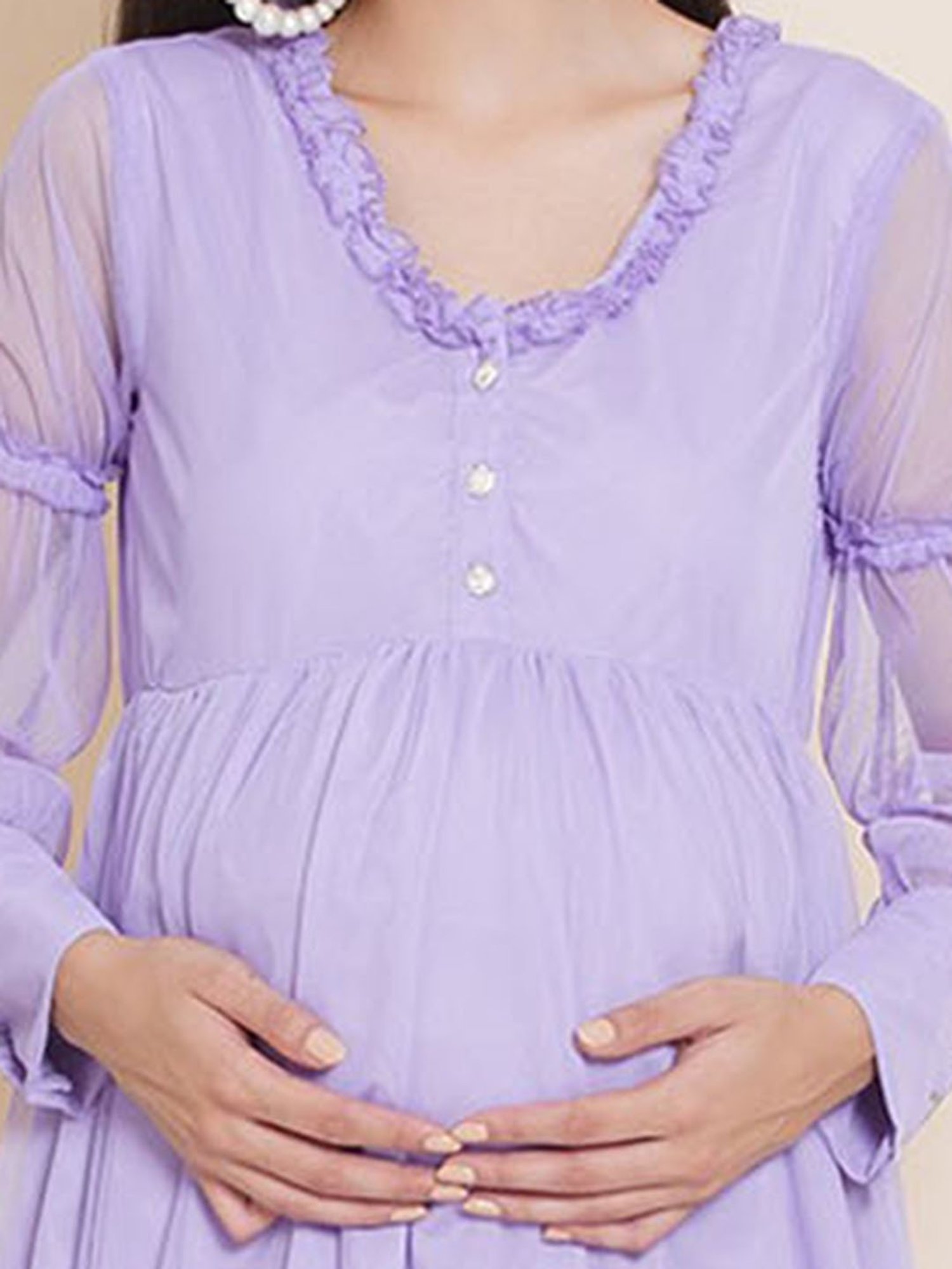 Mine4Nine Lavender Maternity Dress