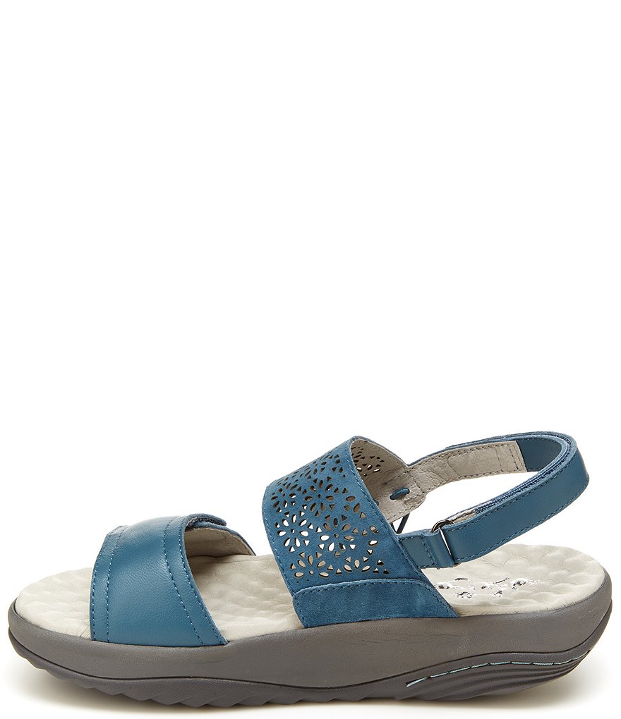 Jambu Alba Leather Banded Wedge Sandals