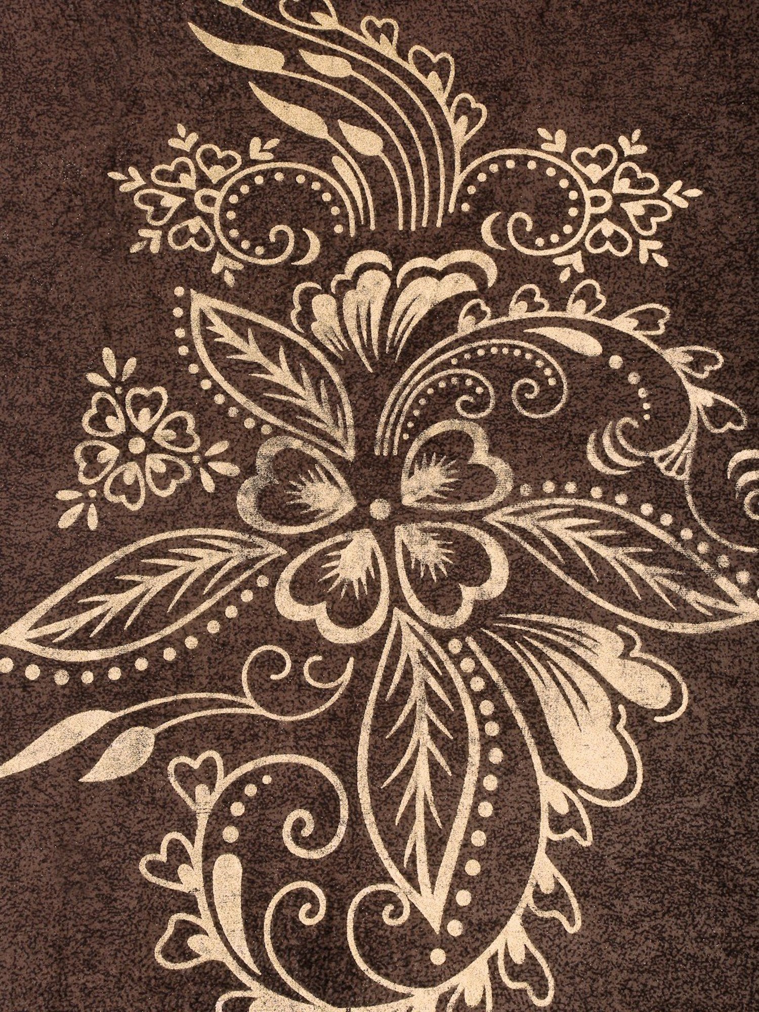 HOSTA HOMES Coffee Brown Velvet 5 Seater Sofa Cover with Arm Rest