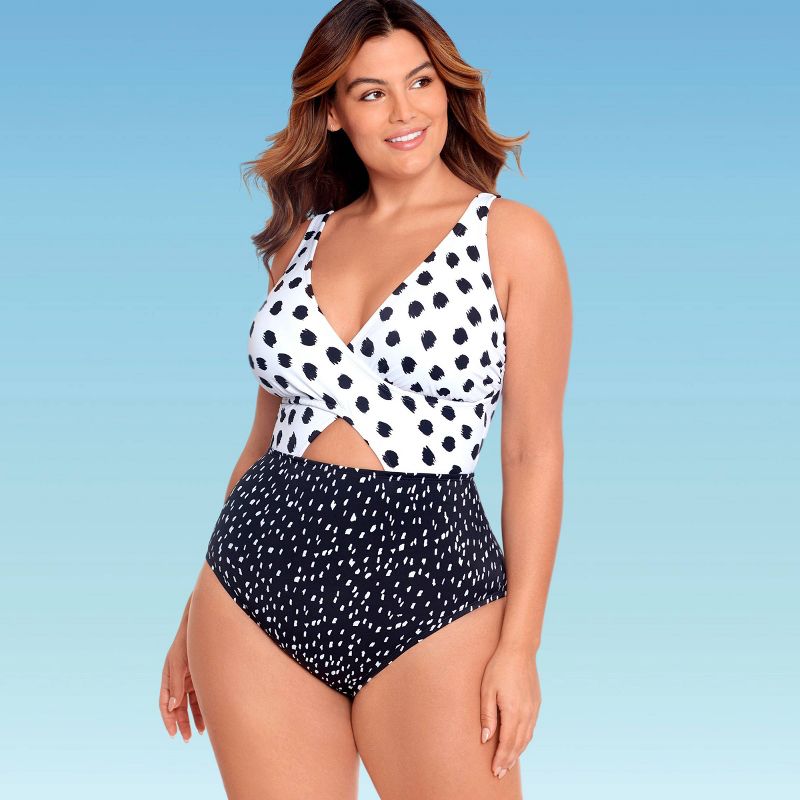 Women's Tall/Long Torso Bandeau Tie Back One Piece Swimsuit - Shade & Shore™ Teal XL Long