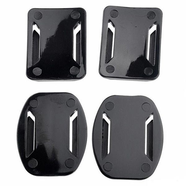 2 Flat and 2 Curved Adhesive mounts With 3M Adhesive Pads For Gopro Xiaomi Yi SJ4000