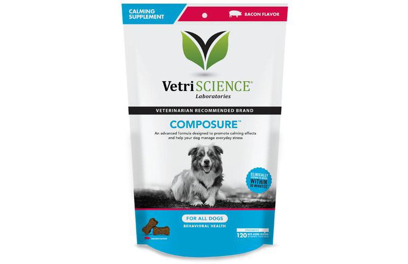 Vetriscience Laboratories Composure Behavioral Health Bite-Sized Bacon Flavor Dog Chews, 120 ct